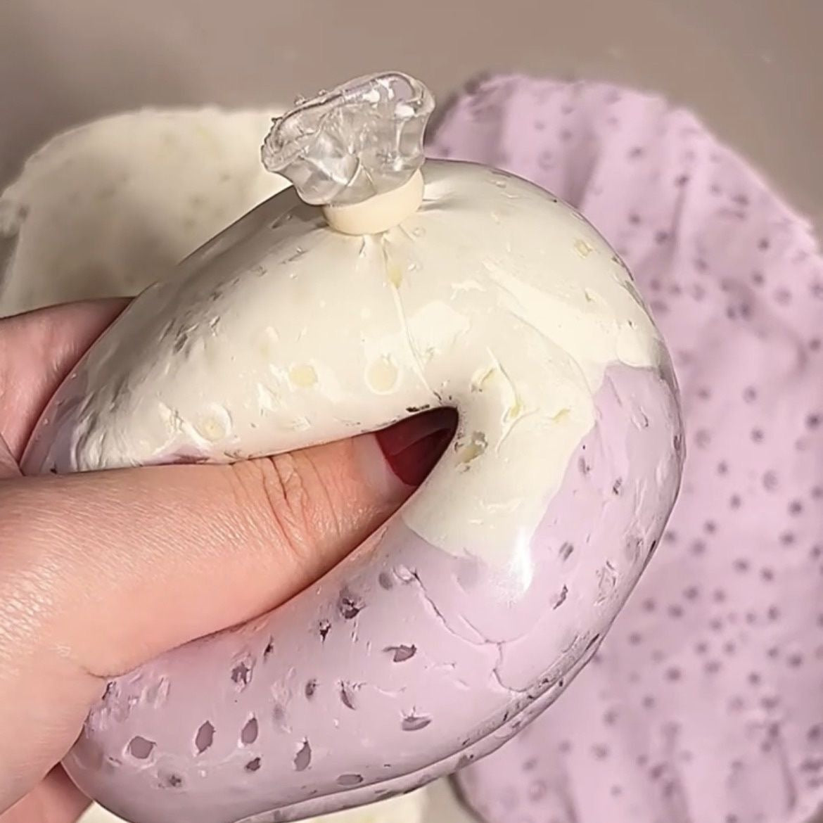Purple & White Handmade Stress Balls