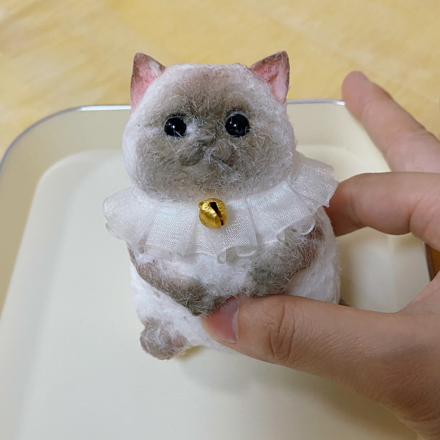 Handmade Siamese Kitty Cat Stress Relief Taba Squishy Toy