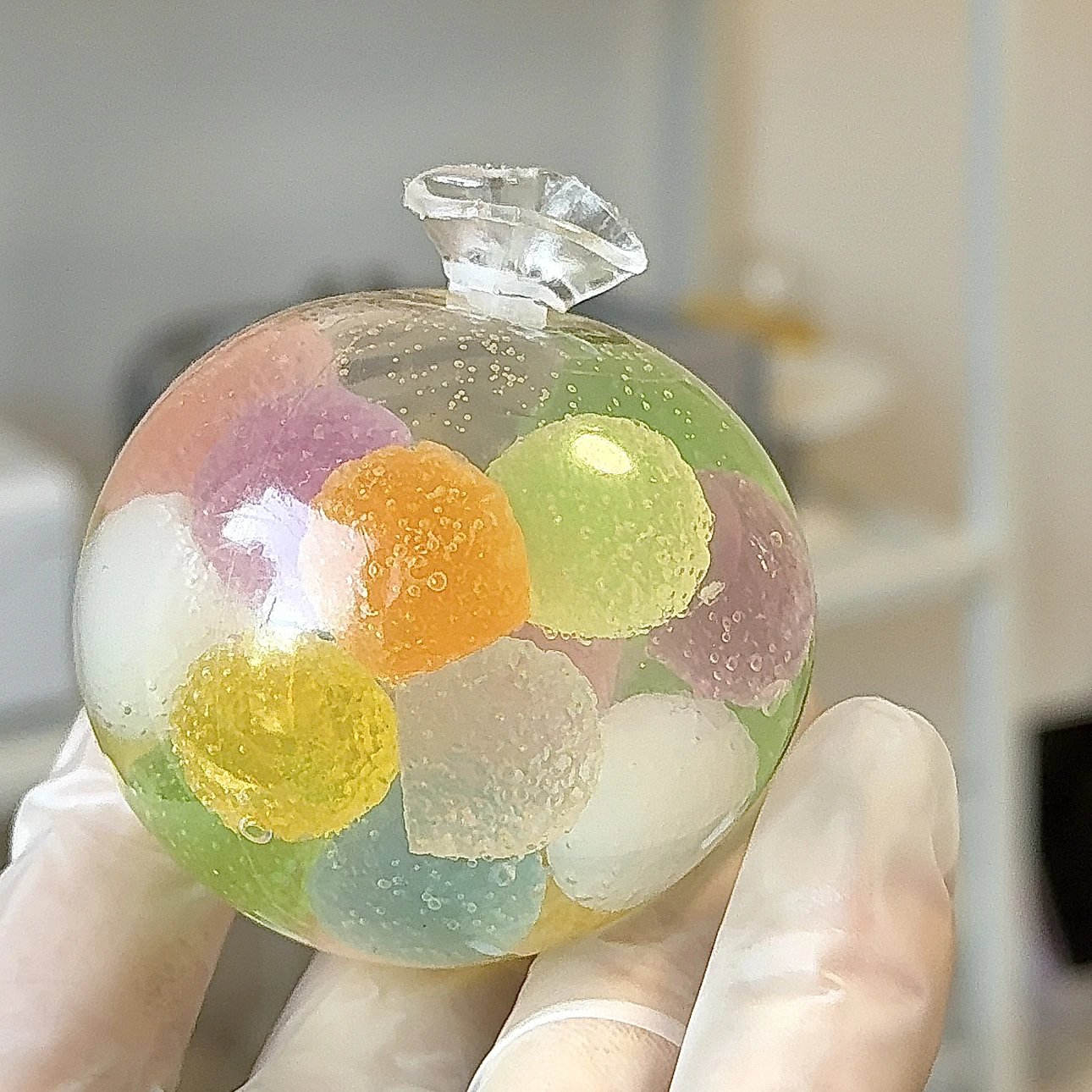 Rainbow Color Large Particle Handmade Stress Balls