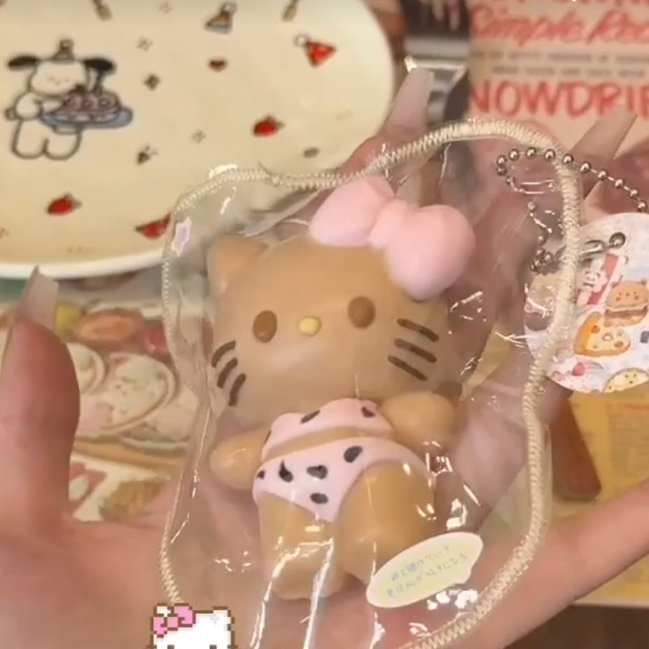 Handmade Hello Kitty Cat with Bikini Taba Squishy Toy