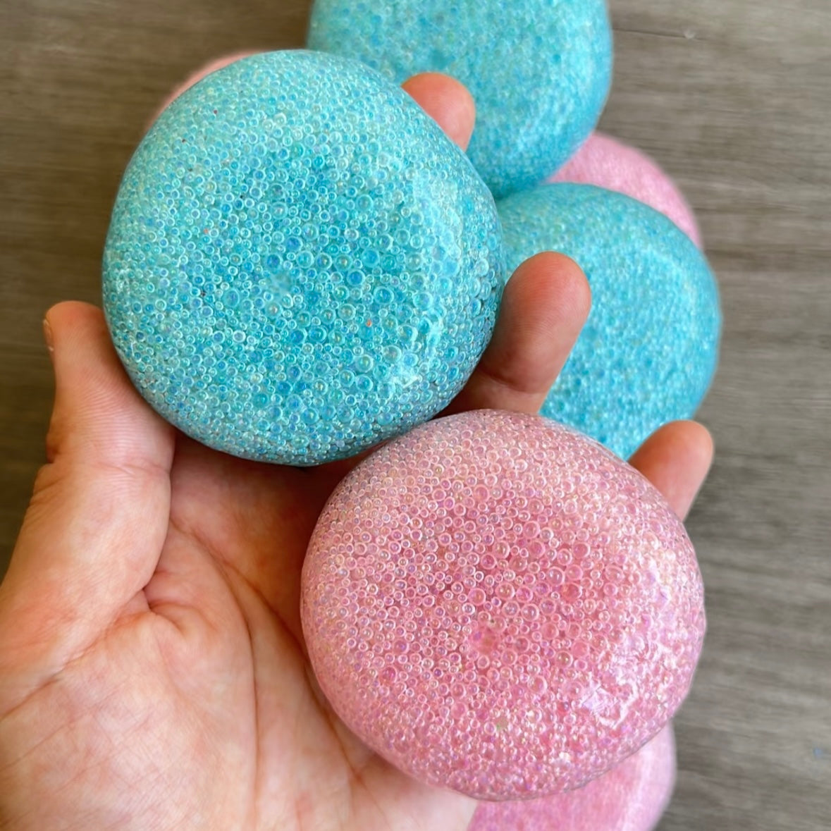 Pink & Blue Handmade Stress Ball