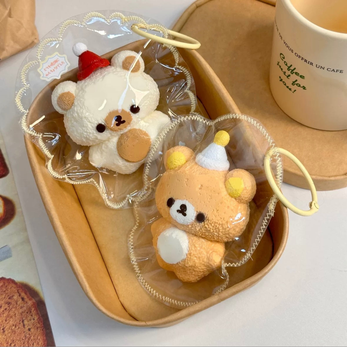 Hat Bear Squishy Taba Squishy Toy - Christmas Series