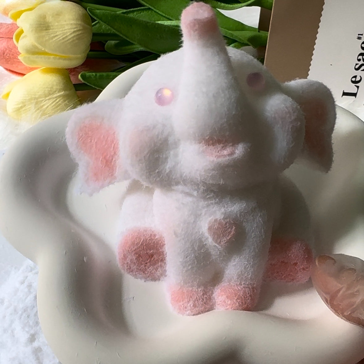 Handmade Elephant Taba Squishy Toy with Flocking(140g)