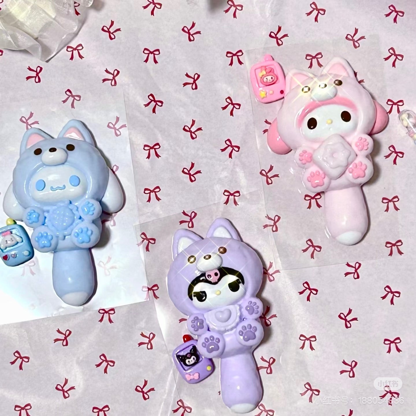 Big Tail Cartoon Suit Kuromi Kitty Squishy Taba Squishy Toy