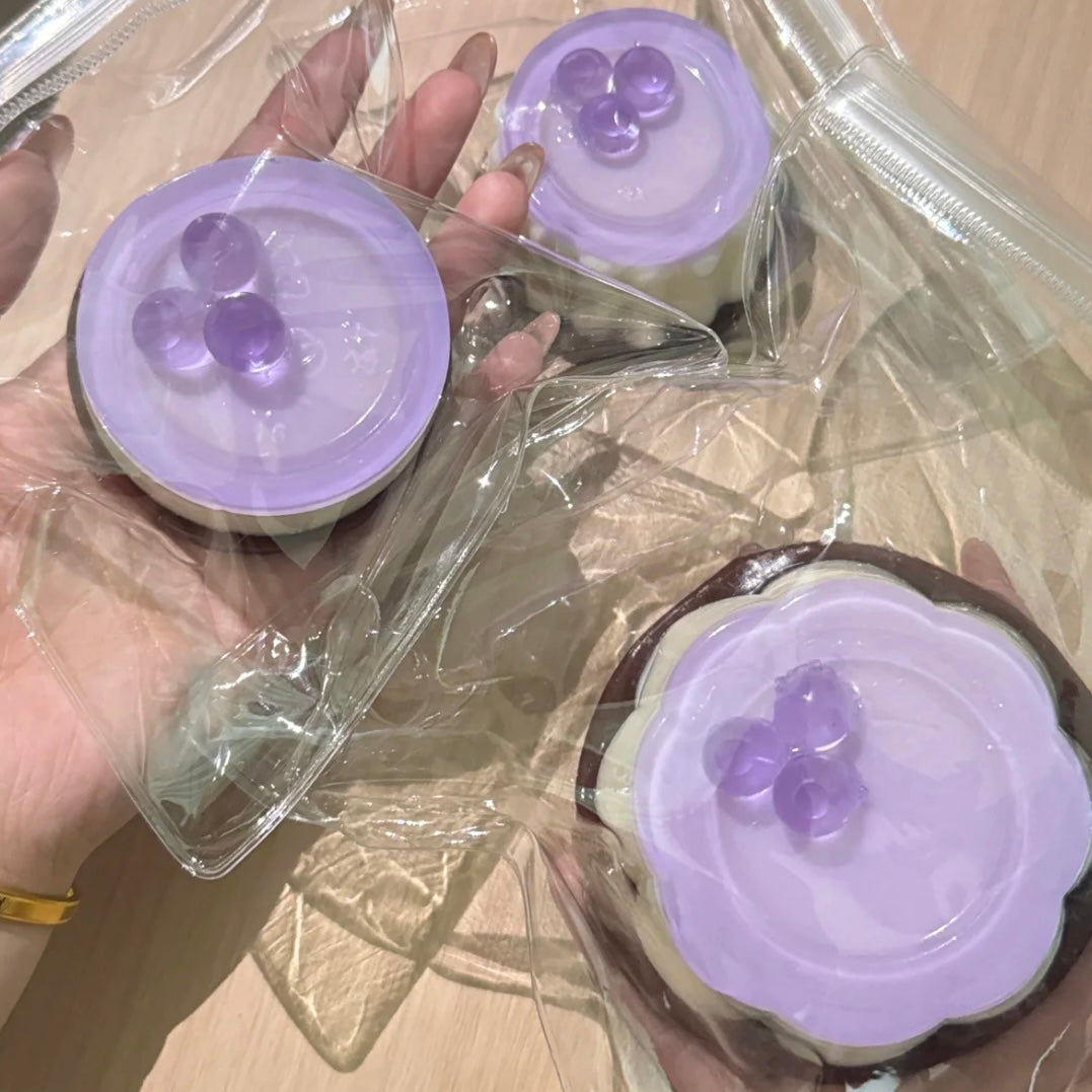 Blue/Purple Blueberry Pudding Taba Squishy Toy