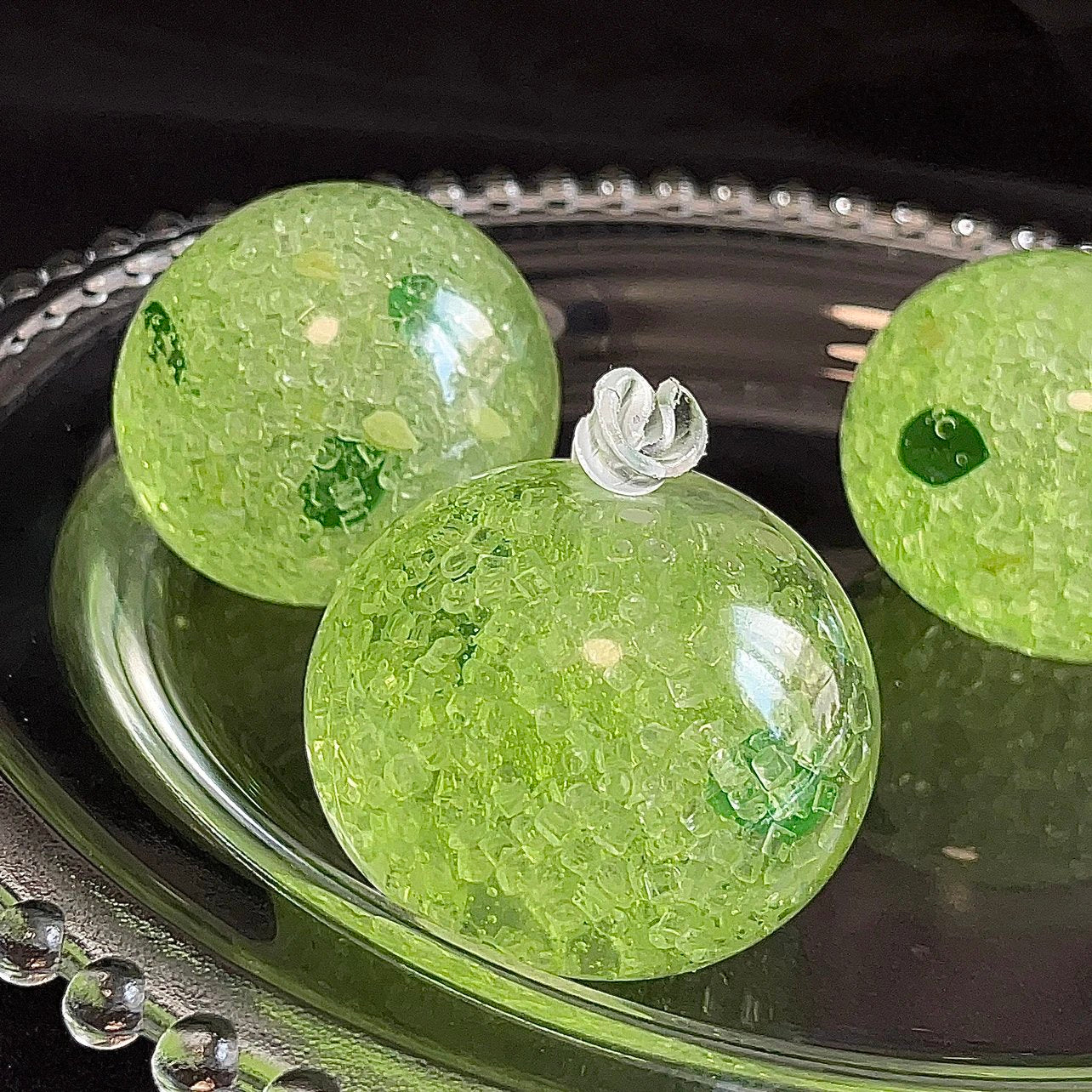 Green Ice Slag Handmade Stress Balls