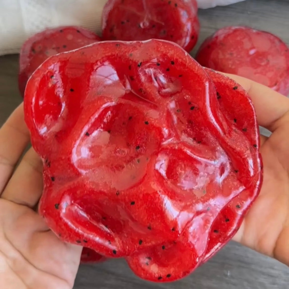 Red Handmade Stress Ball