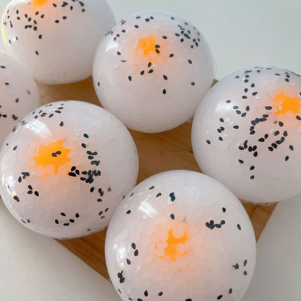 Rice Ball with Egg Yolk Shape Handmade Stress Balls