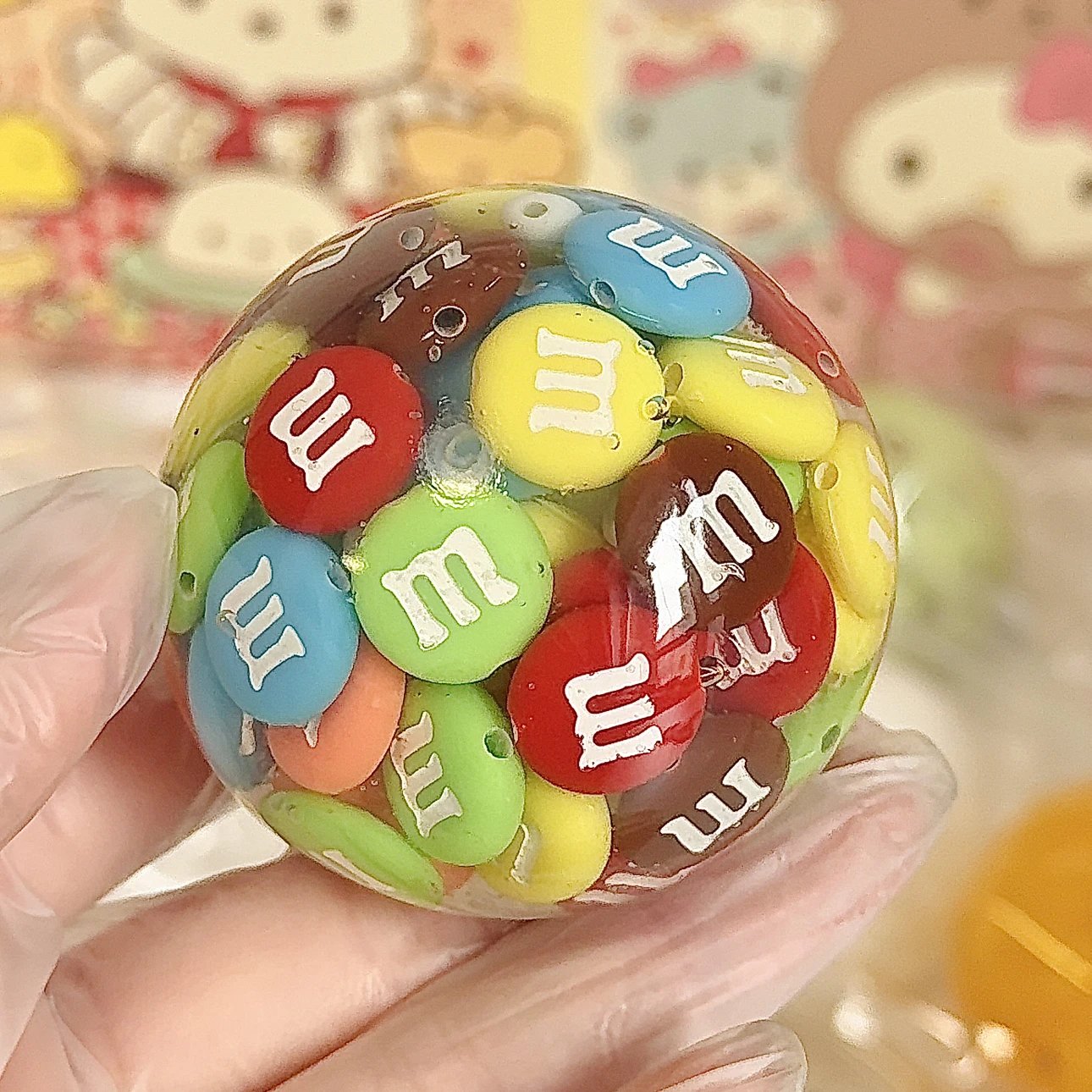 M&M Blocks Filling Handmade Stress Balls