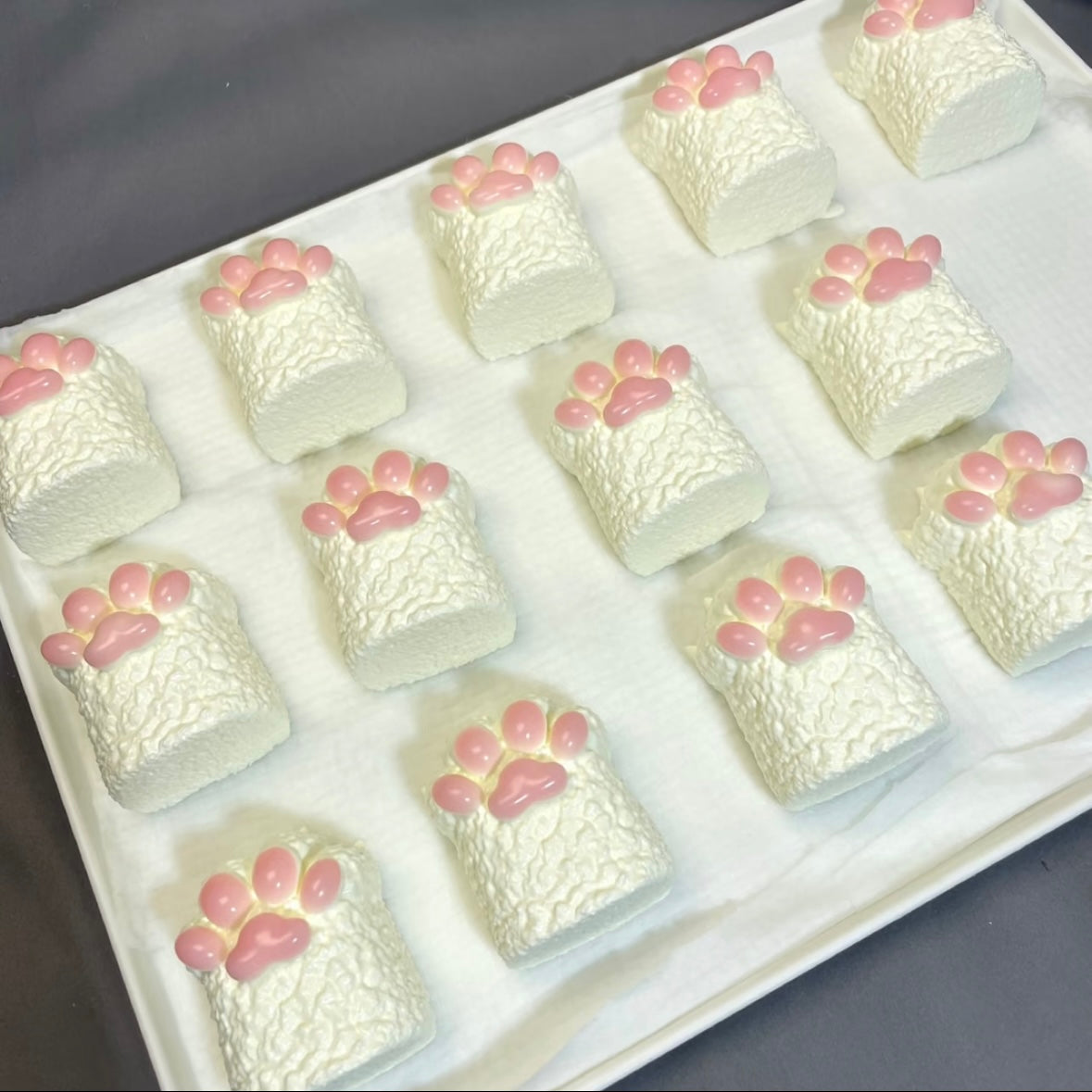 Handmade Pink Cat‘s Paw Taba Squishy Toy