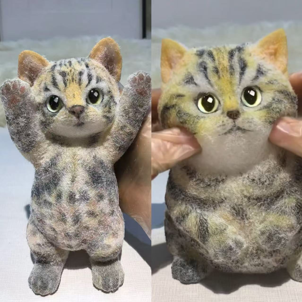 600g/1000g Leopard Print Kitty Cats Taba Squishy Toy with Flocking