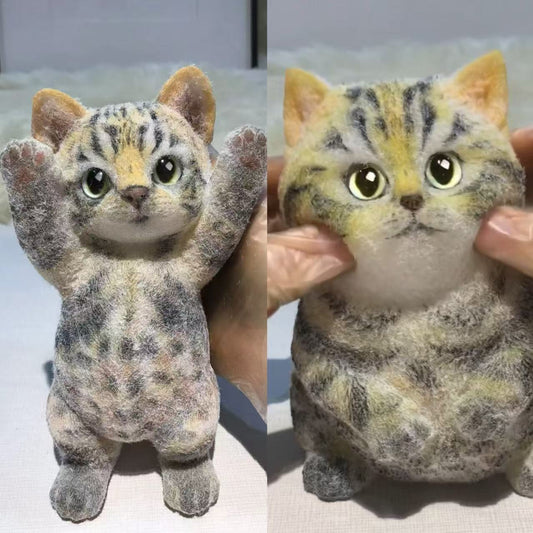 600g/1000g Leopard Print Kitty Cats Taba Squishy Toy with Flocking
