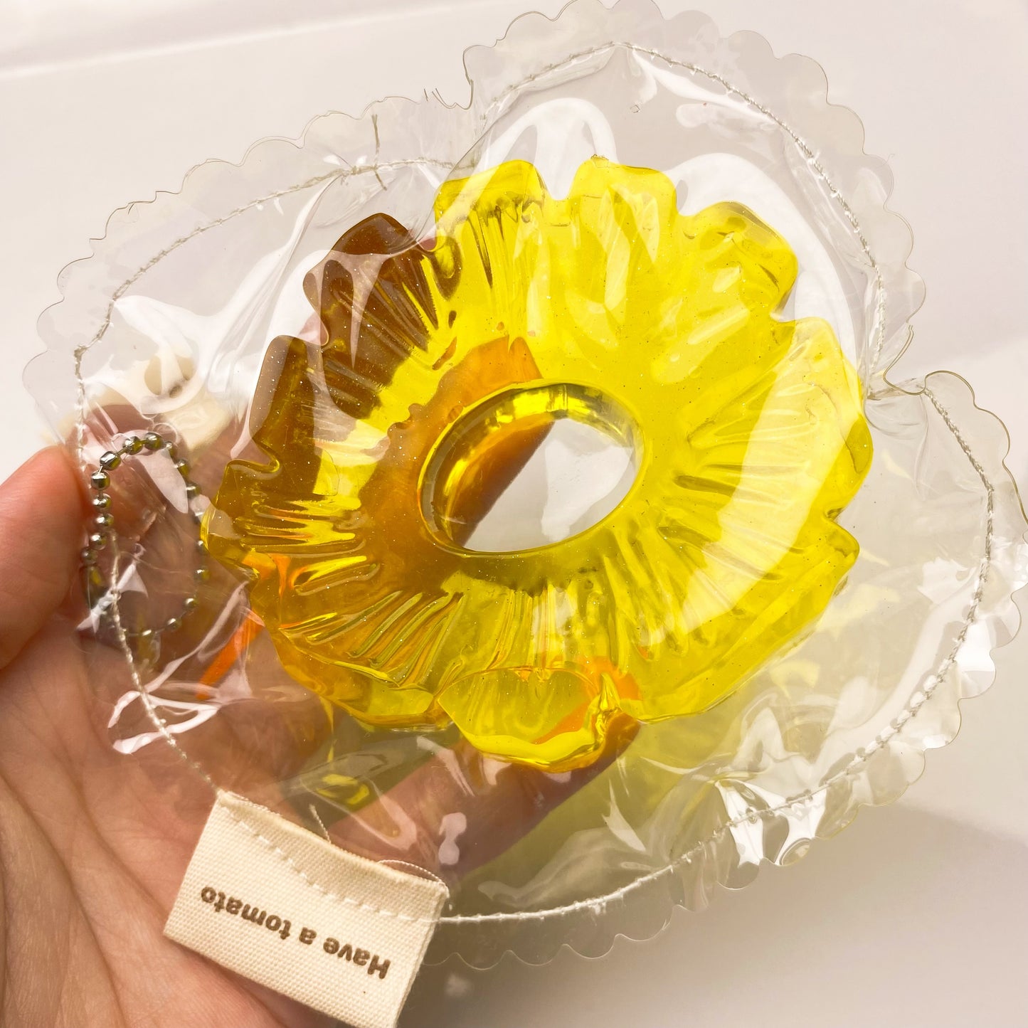 Handmade Transparent Pineapple Slices Taba Squishy Toy