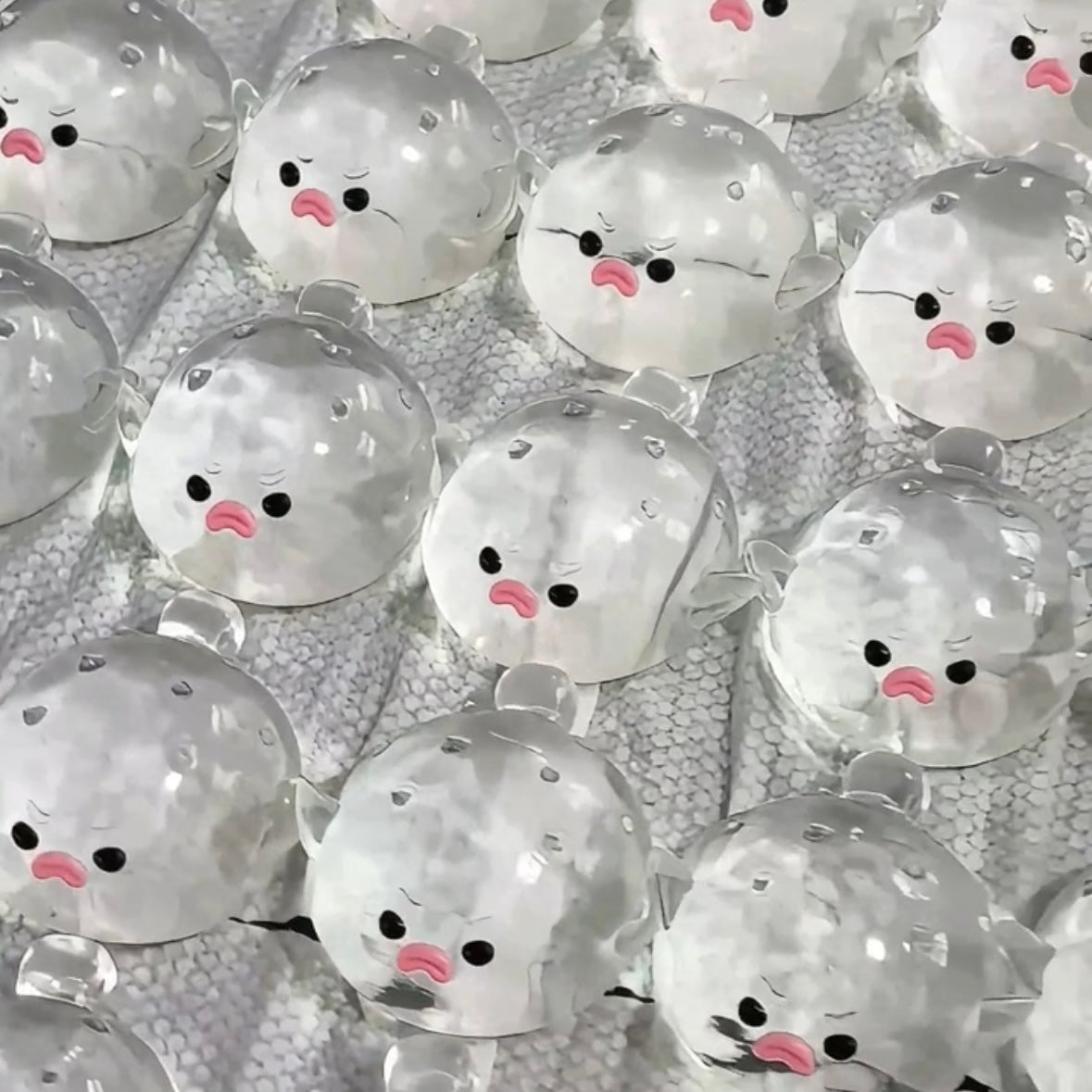 Transparent Puffer Fish Stress Relief Taba Squishy Toy