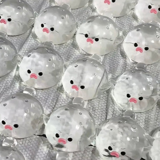 Transparent Puffer Fish Stress Relief Taba Squishy Toy