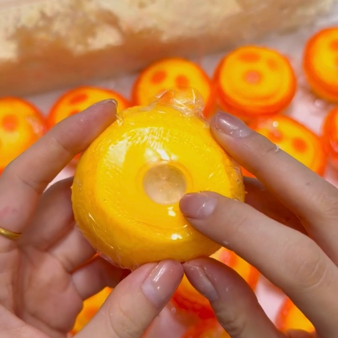 Egg Tart Handmade Stress Ball (Please Note That The Skin Is Easily Broken)