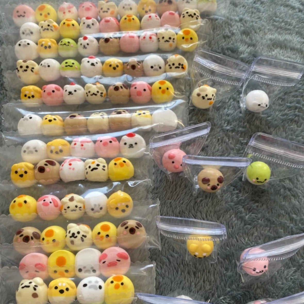 6pcs / 9pcs Mini Animals Taba Squishy Toy
