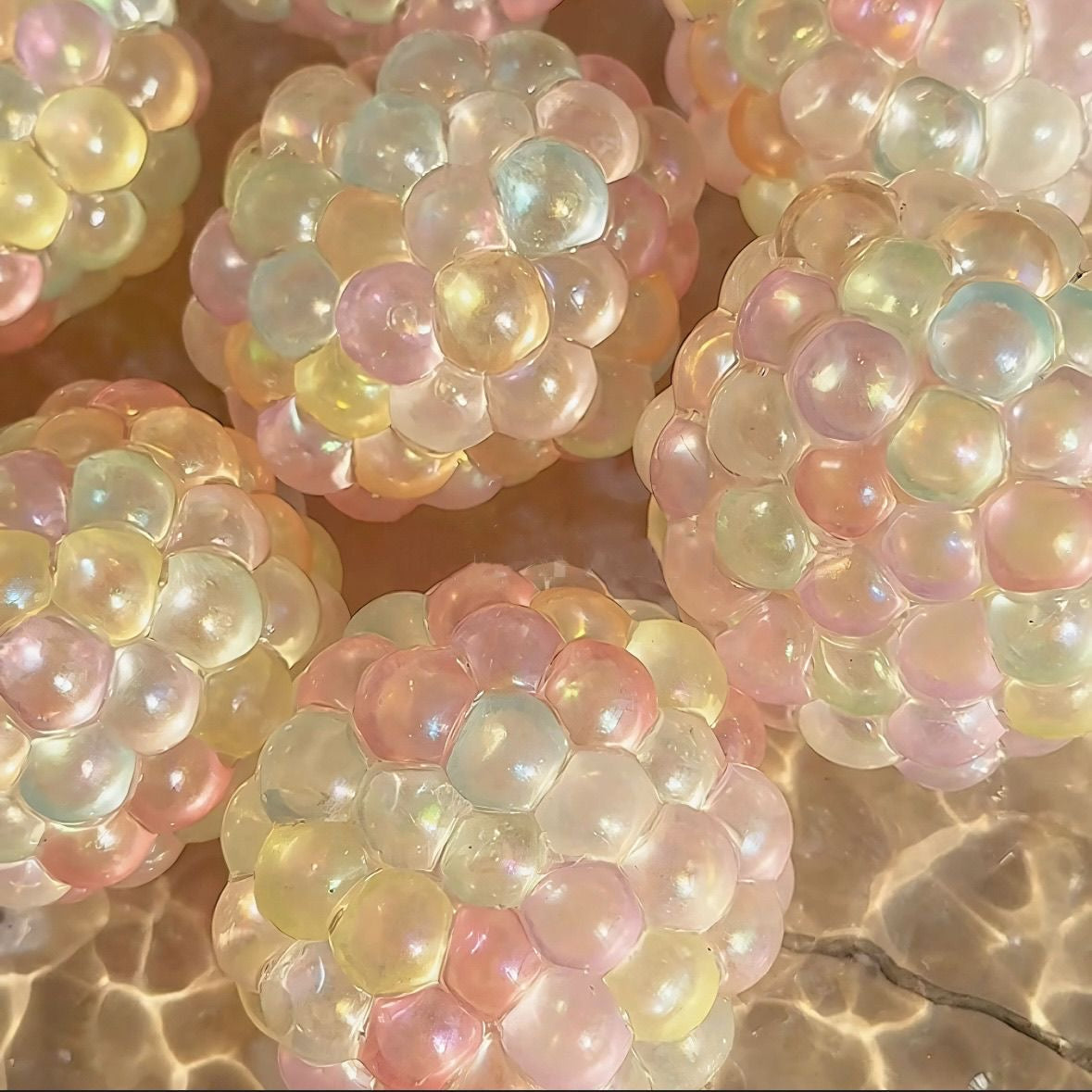 Color Shifting Beads Handmade Stress Balls
