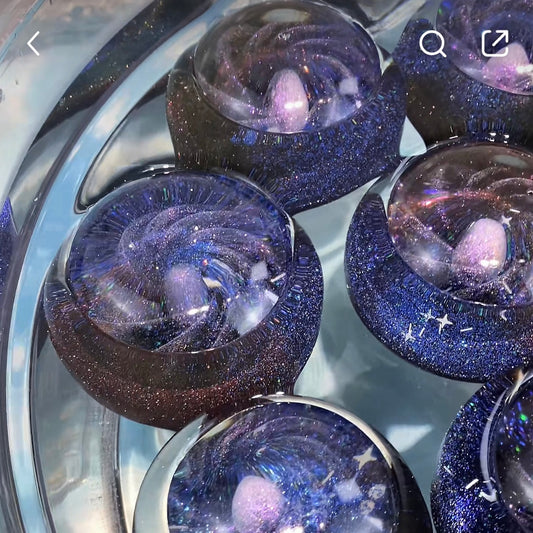 Transparent Handmade Cosmic Ball Taba Squishy Toy Stress Ball