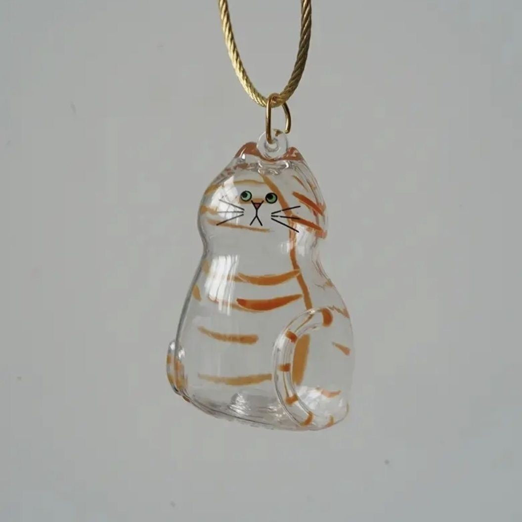 6pcs Transparent Cat Hair Storage Box Cat Hair Storage Capsule Keychain (Not Include Cat Hair)