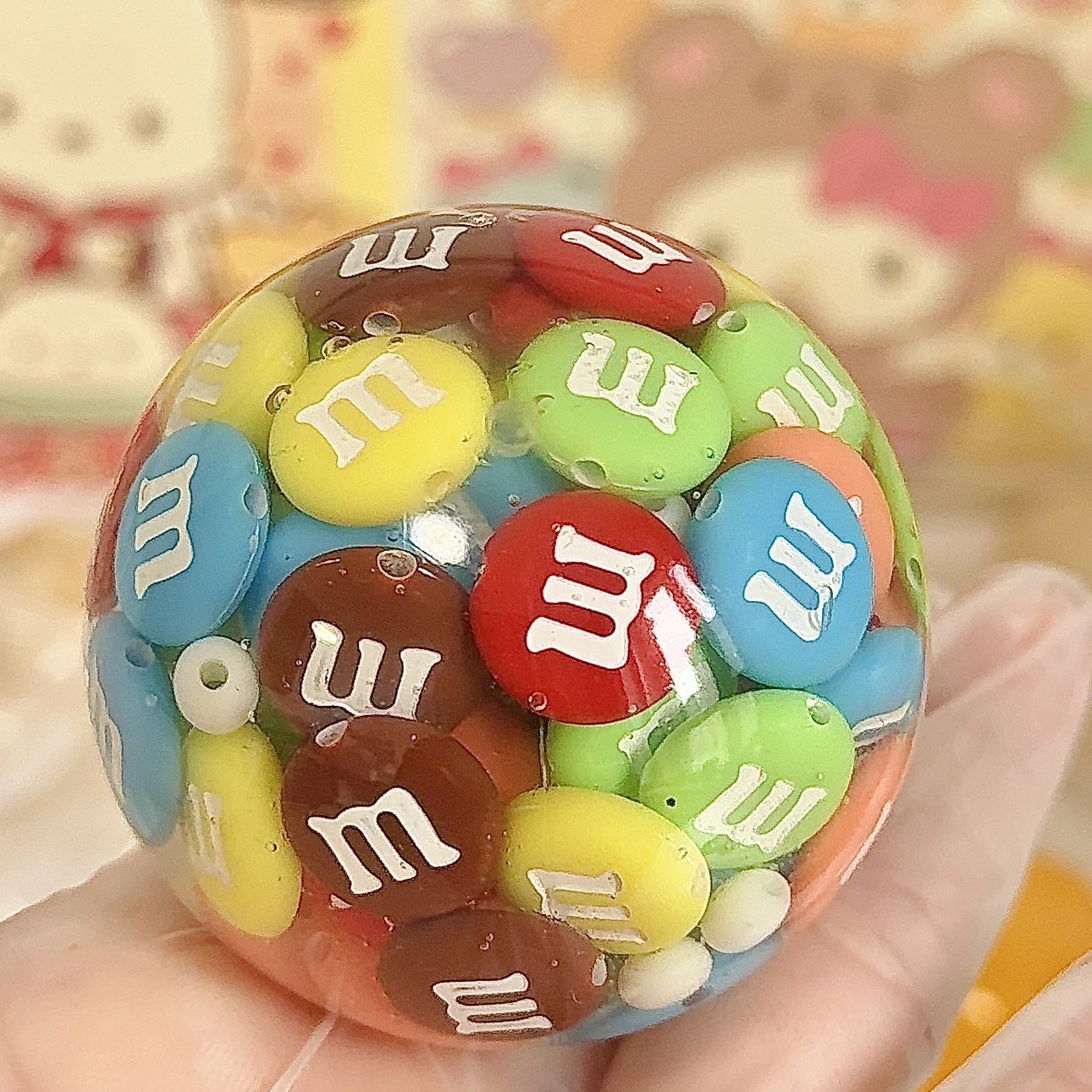M&M Blocks Filling Handmade Stress Balls