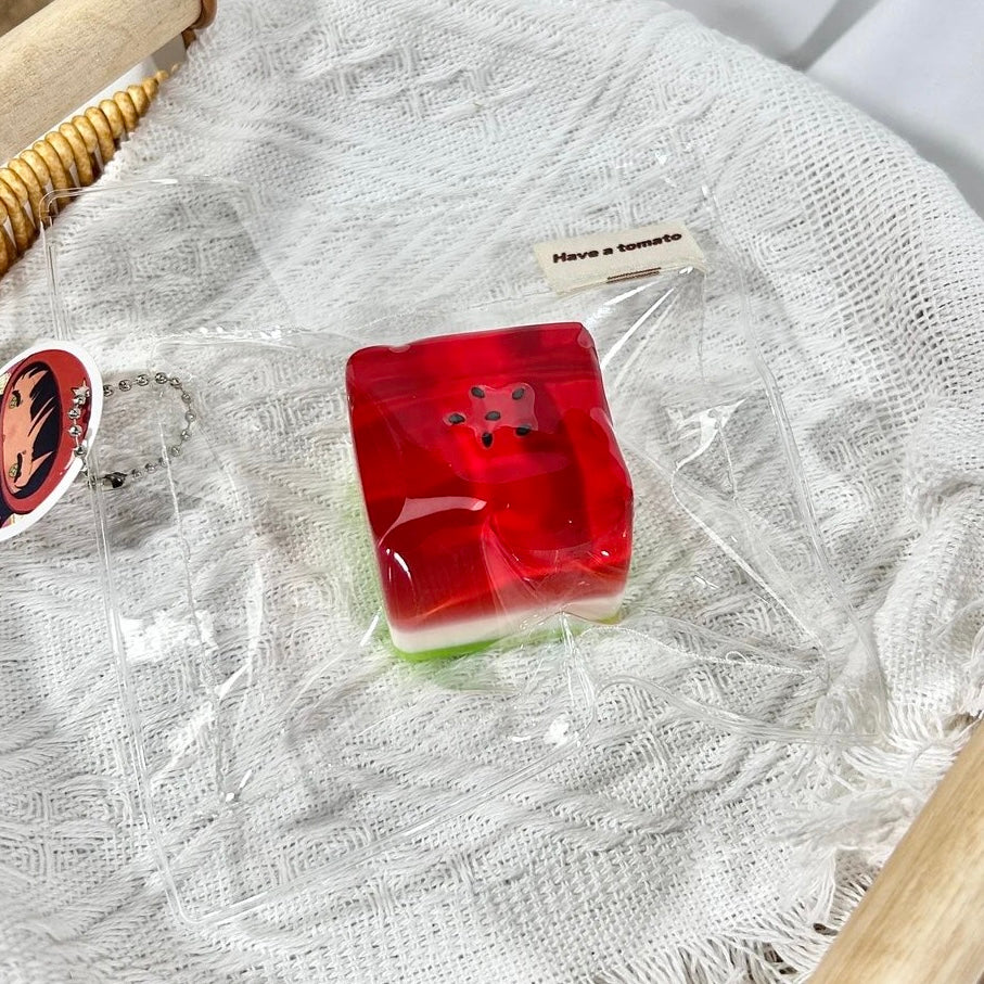 Transparent Watermelon Cube Taba Squishy Toy