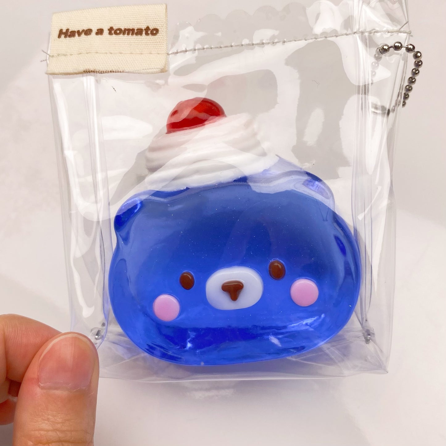 Handmade Transparent Blue Bear Taba Squishy Toy