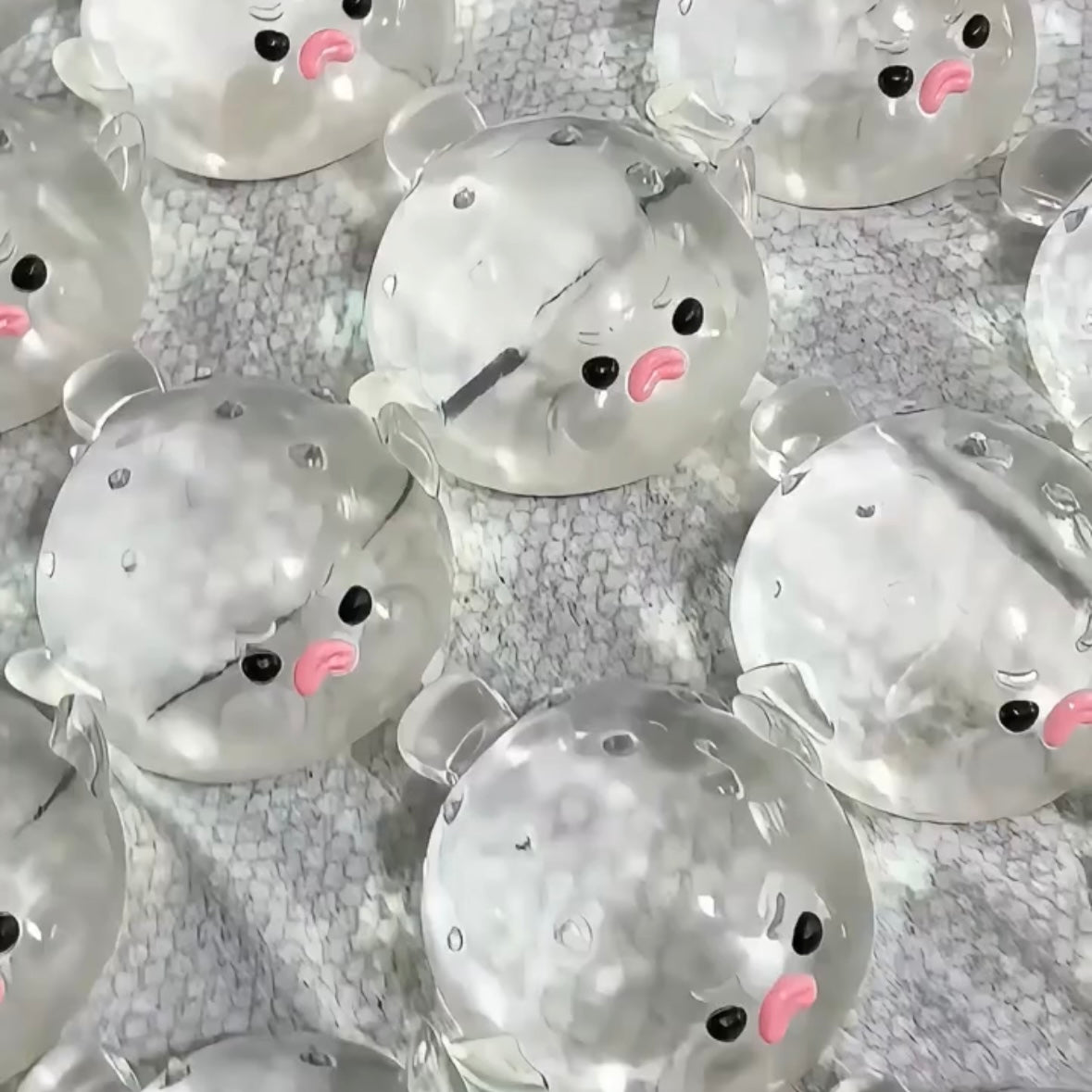 Transparent Puffer Fish Stress Relief Taba Squishy Toy