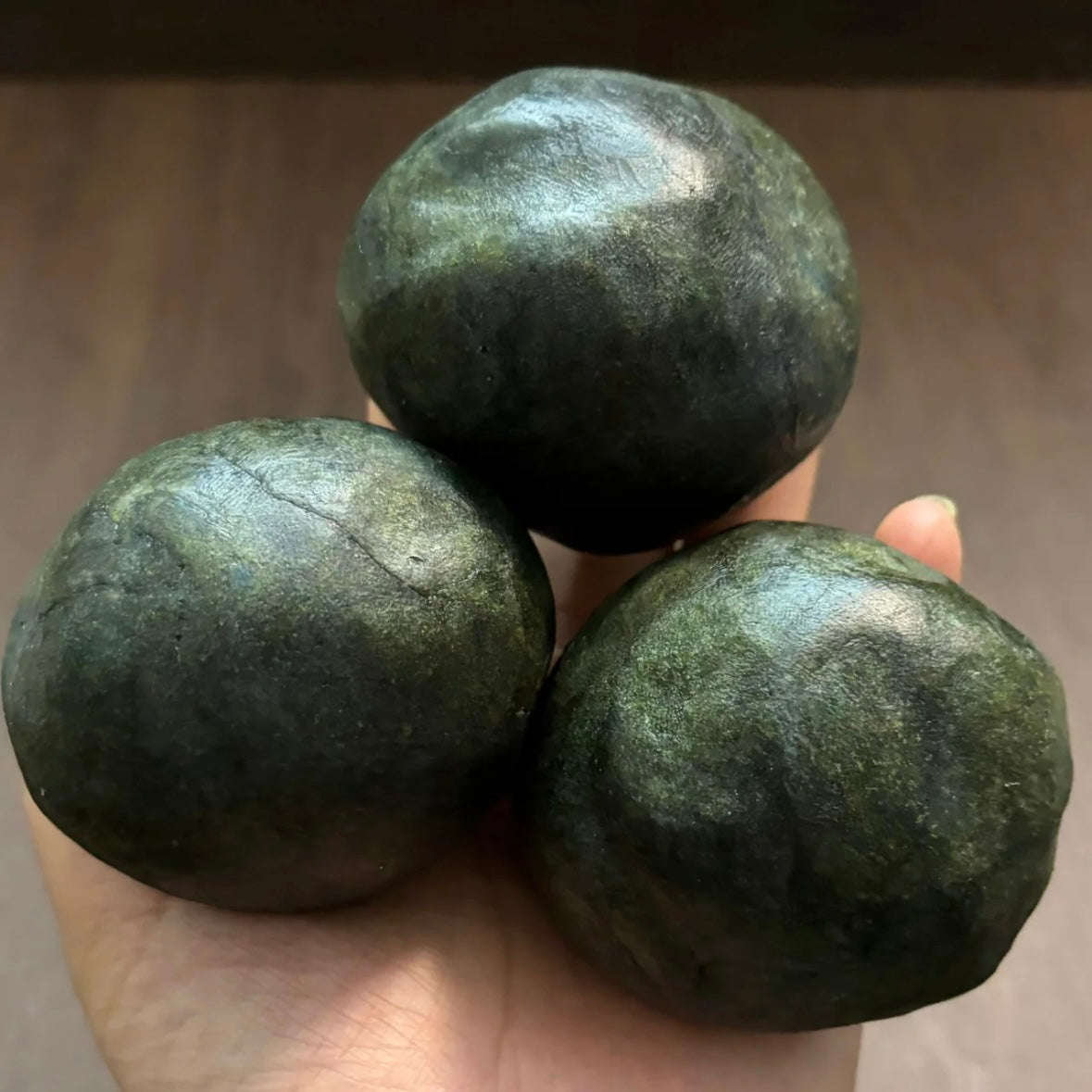 Dark Green Handmade Stress Balls