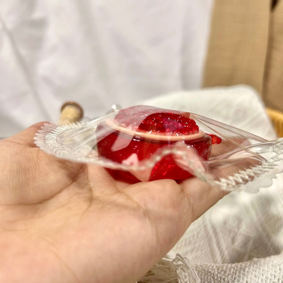 Transparent Pomegranate Taba Squishy Toy