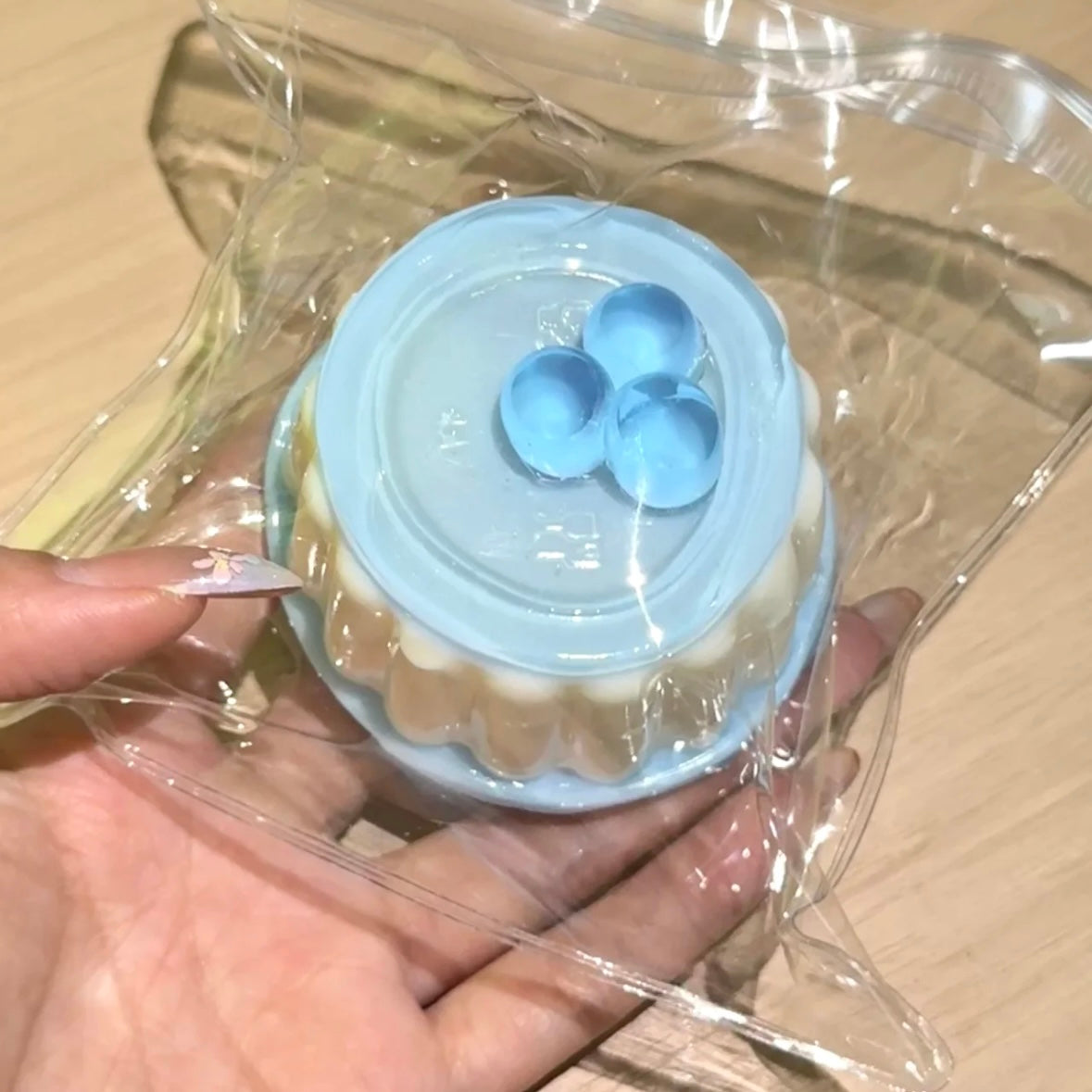 Blue/Purple Blueberry Pudding Taba Squishy Toy