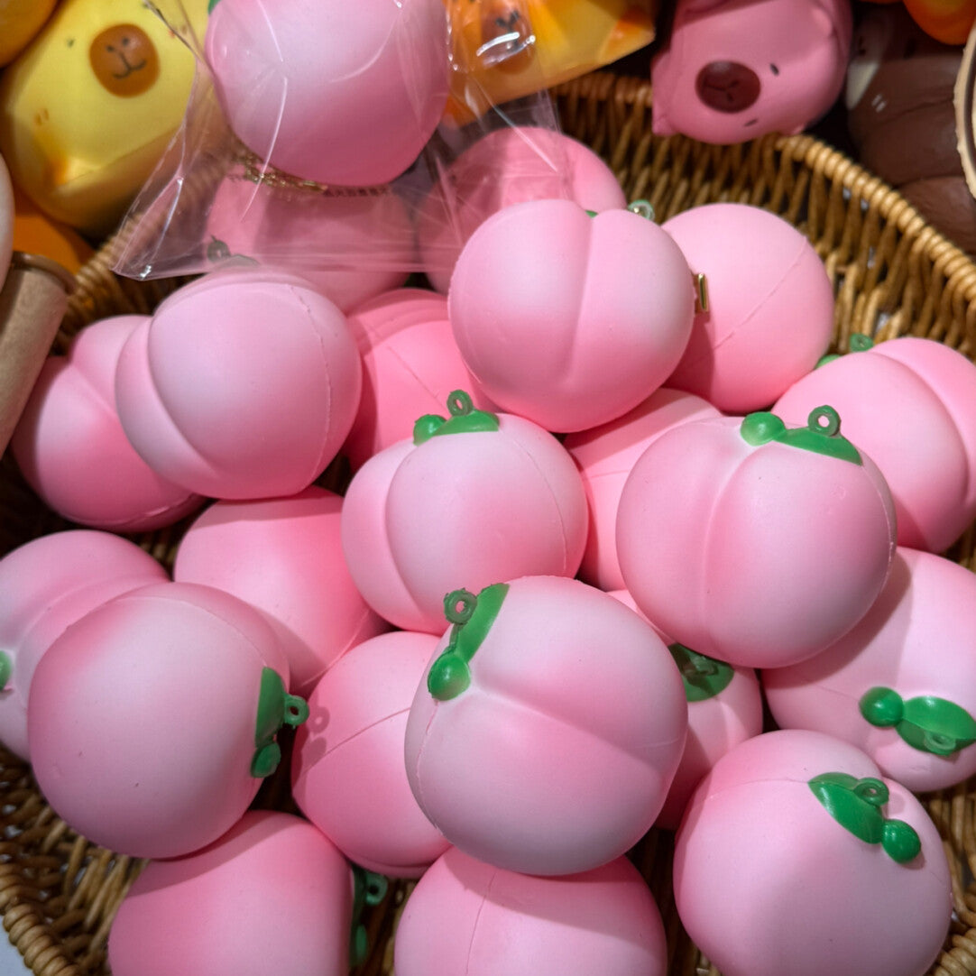 3pcs/6pcs Slow Rising Squishy Peach Stress Relief Decompression Toy