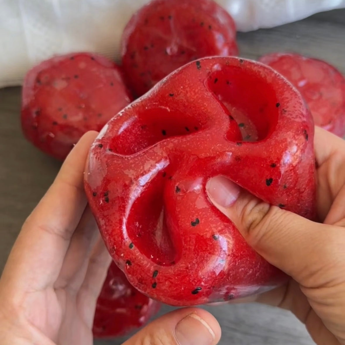 Red Handmade Stress Ball