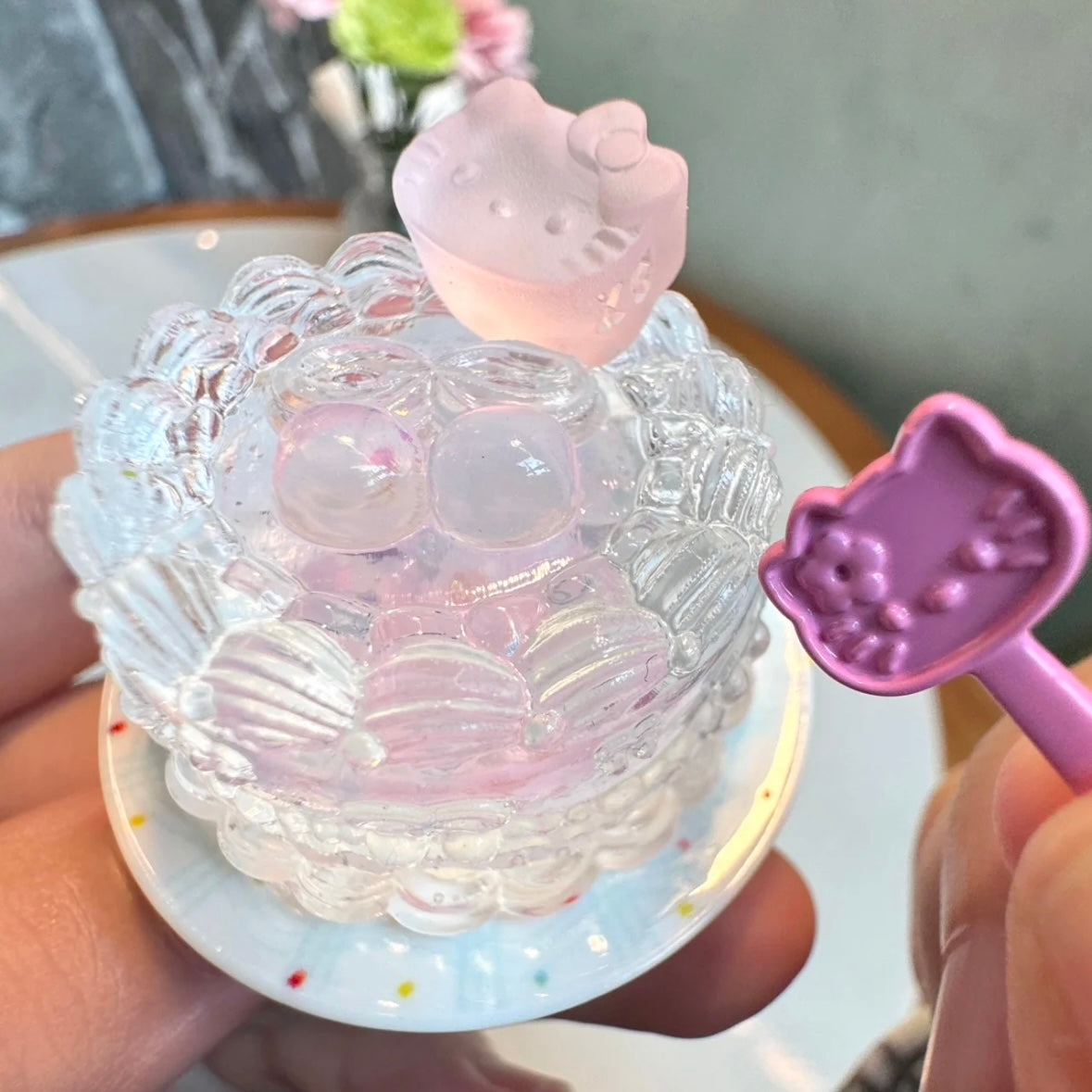 Transparent Mini Cake Taba Squishy Toy (Liquid Squishy)