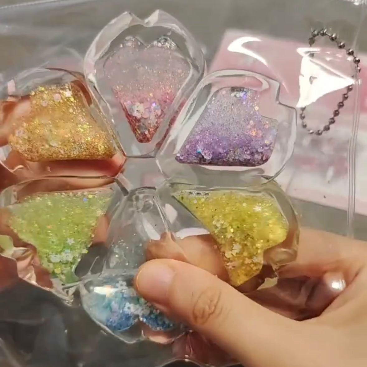 Transparent Seven-color Flower Taba Squishy Toy