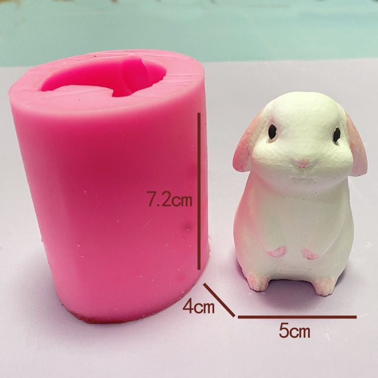 Standing Rabbit Bunny Mold Silicone Squishy Mold