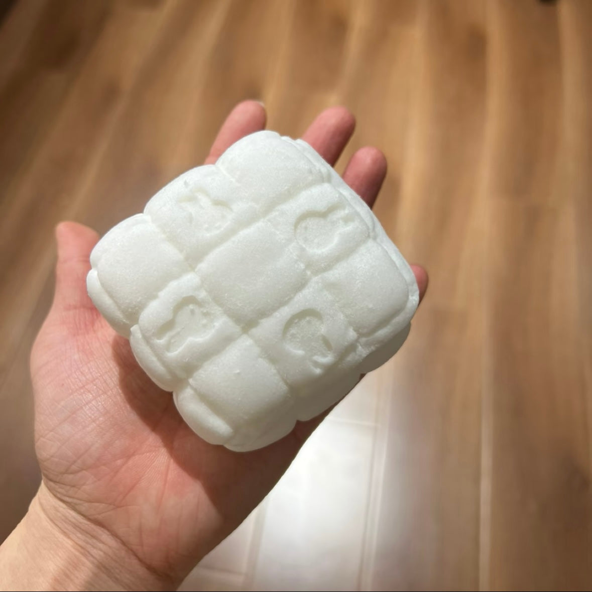 White Rabbit Quilt Taba Squishy Toy