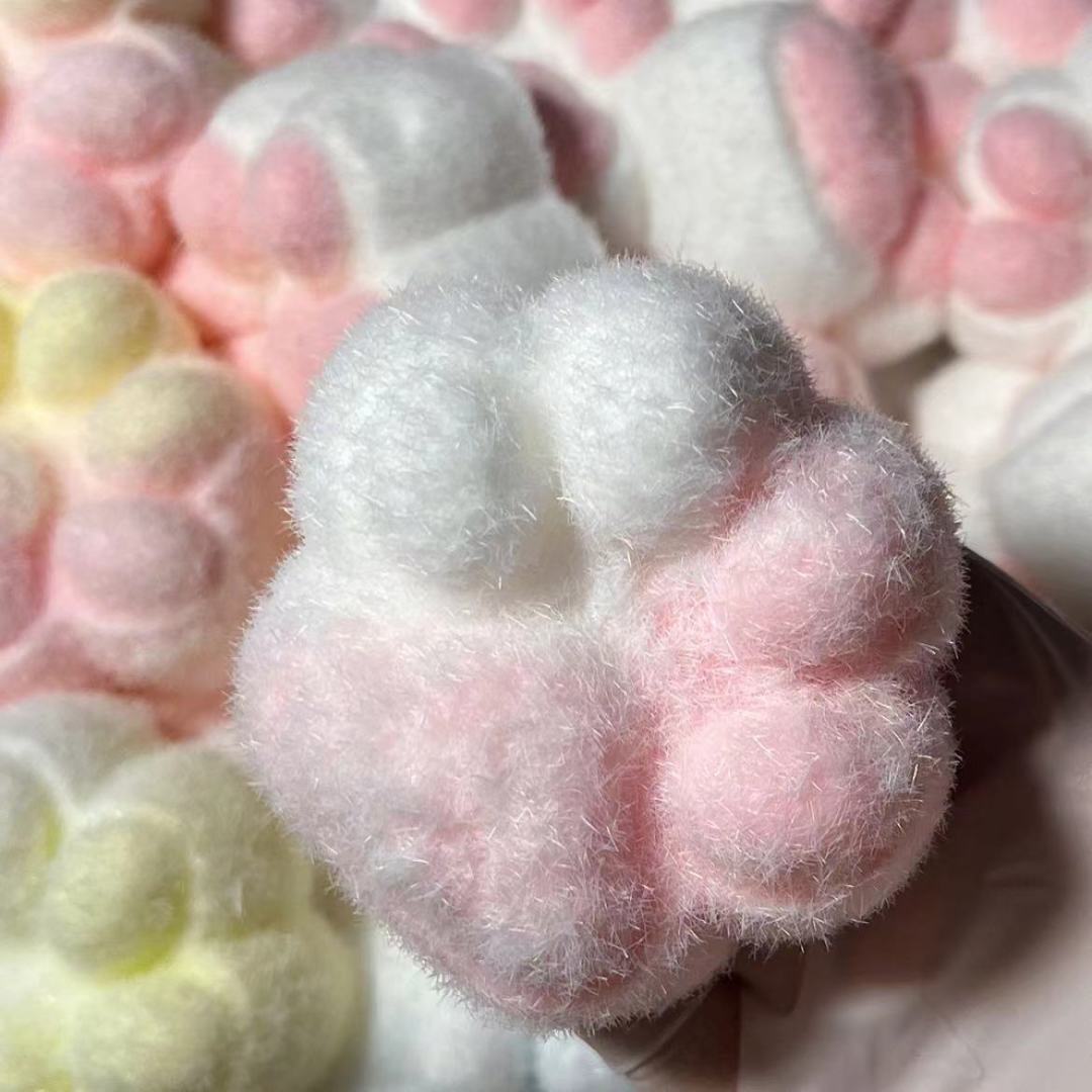 Handmade Cat Paw Stress Relief Taba Squishy Toy with Flocking