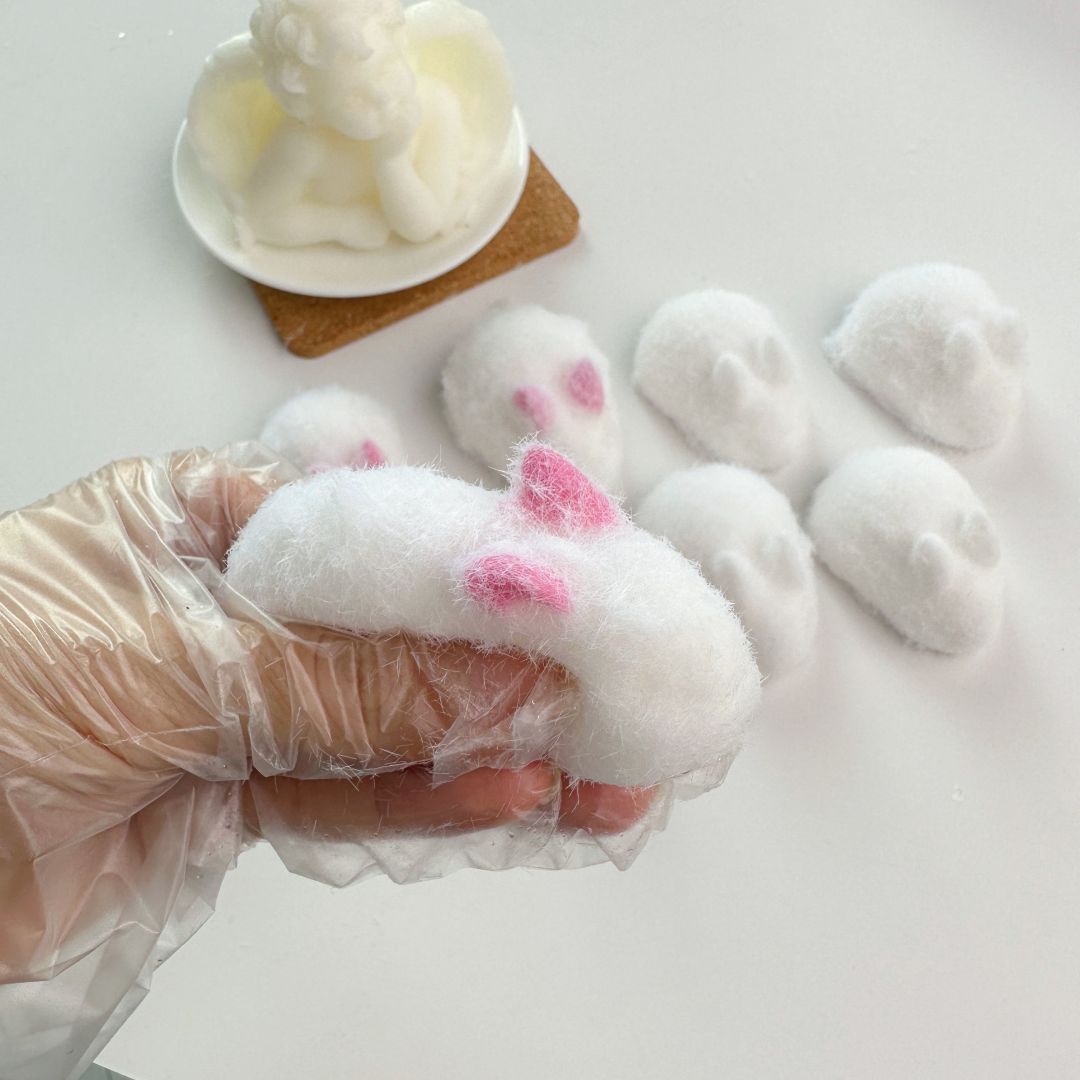 2pcs Handmade Rabbit Bunny Taba Squishy Toy