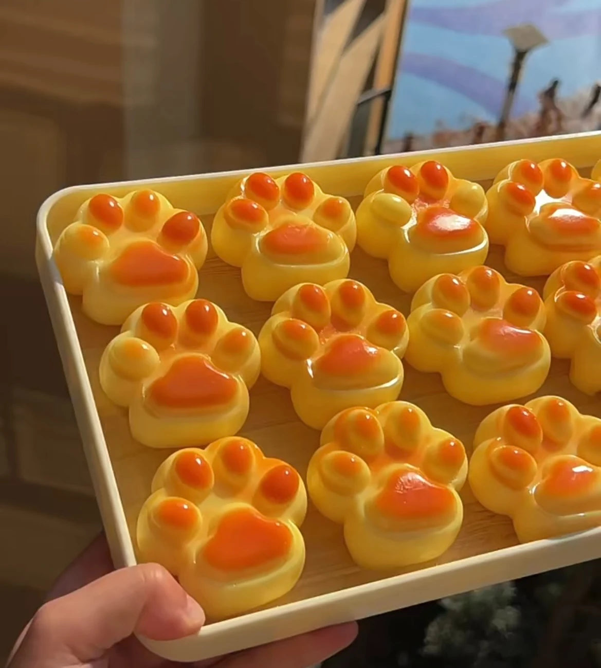 Handmade Silicone Caramel Cat's Paw Taba Squishy Toy