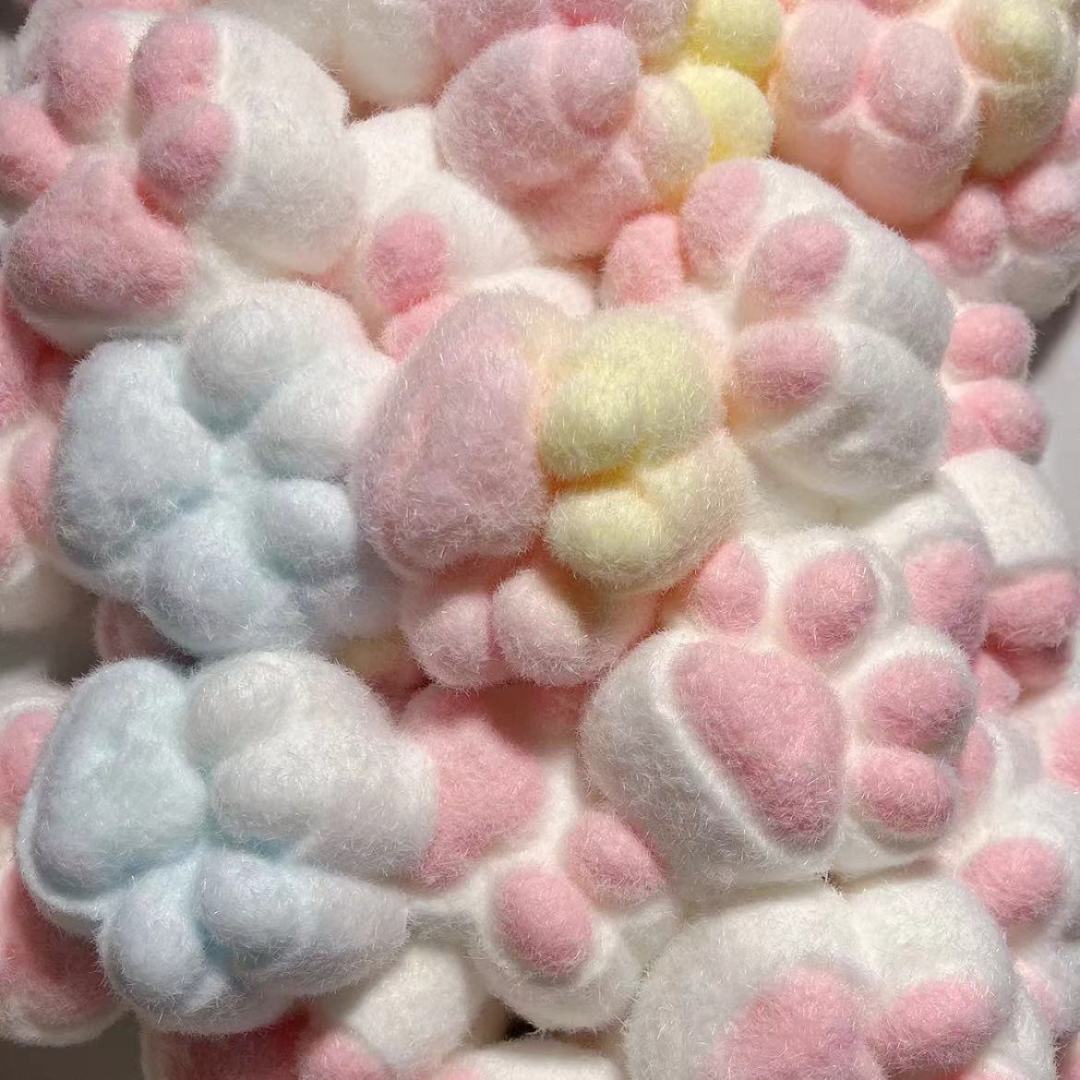 Handmade Cat Paw Stress Relief Taba Squishy Toy with Flocking
