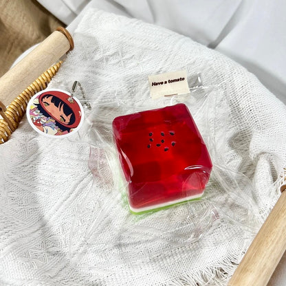 Transparent Watermelon Cube Taba Squishy Toy