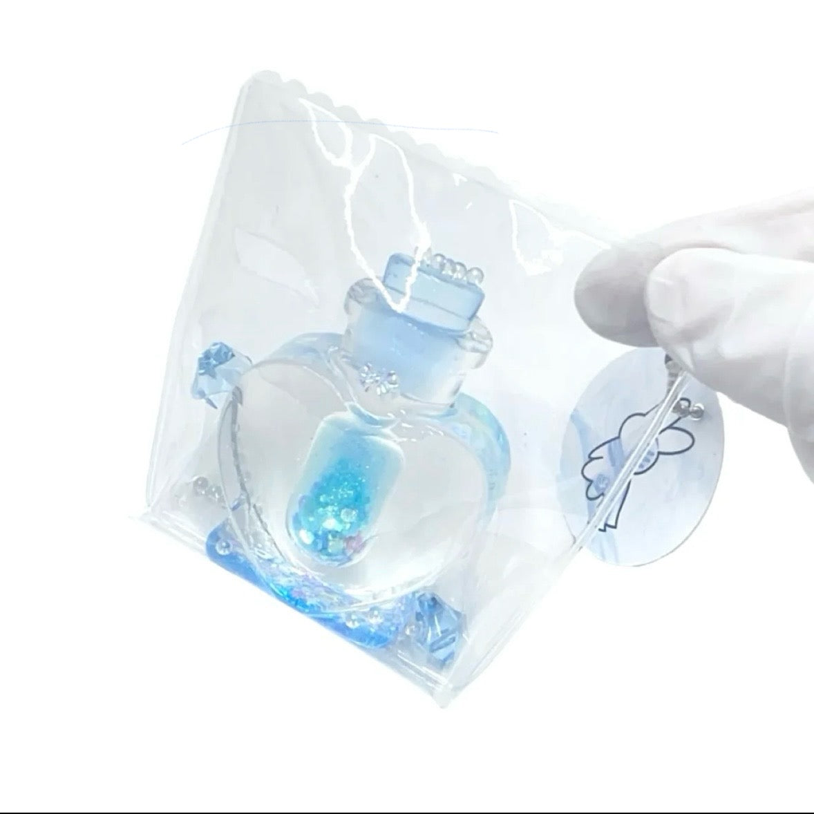 Transparent Heart Shape Wish Bottle Taba Squishy Toy