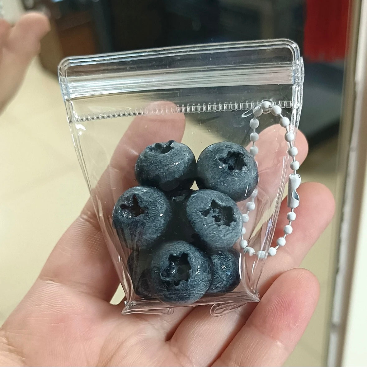 8pcs Handmade Silicone Mini Blueberry Taba Squishy Toy