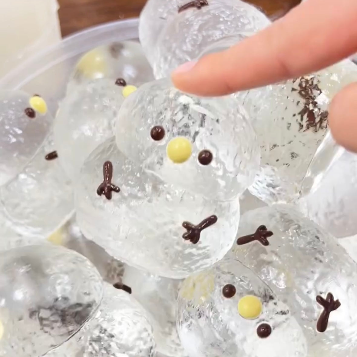 Transparent Snowman Taba Squishy Toy