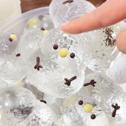 Transparent Snowman Taba Squishy Toy