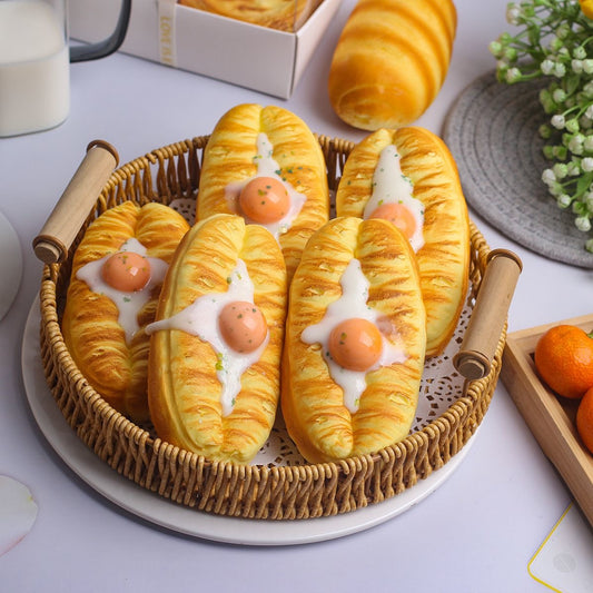 Slow Rising Squishy Egg and Fried Dough Stick Stress Relief Decompression Toy