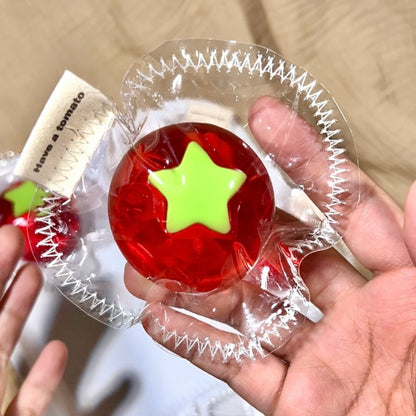 Handmade Transparent Tomato Taba Squishy Toy