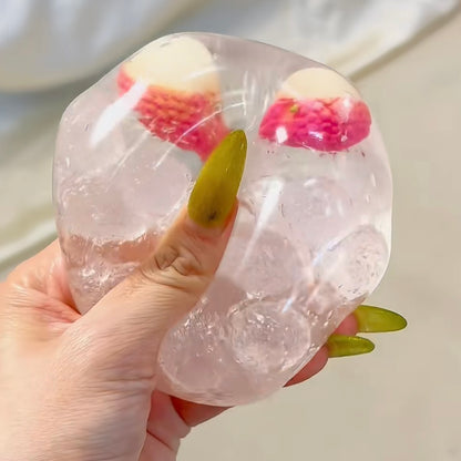Fruit Hard Candy & Vaseline Base Stress Ball Squishy Stress Relief Decompression Toy