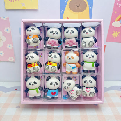 24pcs Mini Slow Rising Squishy Bread/Crybaby/Crybaby/Labubu/Capybara/WAKUKU/Sanrio Keychians Stress Relief Decompression Toy (It Feels Hard)